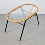 Vintage Rohé Noordwold Rotan Salontafel Glas Rattan 1960 thumbnail 6