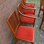 Schuitema Jugendstil Stoelen 6 Stuks Eiken Stoelen thumbnail 7