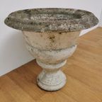 Brocante Franse Stenen Tuinvaas, Bloempot Tuinpot Steen 402 thumbnail 9