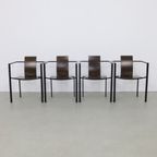 4x Postmoderne Eetkamerstoel Van Karl Friedrich Förster Voor Kff, 1980s thumbnail 5
