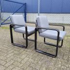 Set Van 2 - Burkhart Vogtherr Voor Rosenthal- Hombre Arm Chair ( Zwart ) thumbnail 8