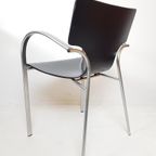 Vintage Mens 'Jim' Stoelen En Eettafel Wit Chroom Zwart thumbnail 9