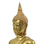 Thaise Messing Boeddha Beeld Sculptuur Zittend Dhyana Mudra thumbnail 7