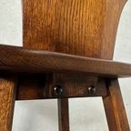 10x Vintage Brutalist Stoelen – Eik thumbnail 15