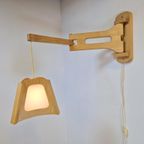 Vintage Grenen Wandlamp Plexiglas Scharnier Lamp ’70 Denmark thumbnail 4