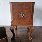 Chippendale-stijl Mahoniehouten Plantenbak / Kolenkit Met Klauwpoten – Ca. 1900 thumbnail 10