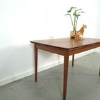 Fineer Uitschuifbare Eettafel, Vintage Tafel thumbnail 6