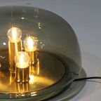 Vintage Design Plafondlamp Rookglas, Wandlamp - Jaren '70 thumbnail 8
