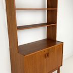 Scandinavisch Vintage Teak Fineren Boekenkast Olne thumbnail 9