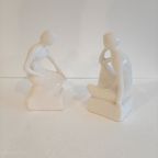 White Glazed Ceramic Bookends thumbnail 8