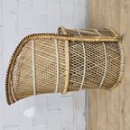 Vintage Geweven Rotan / Rattan Stoel / Luie Bohemian Stoel ( Lazy Rotan Chair ) thumbnail 7