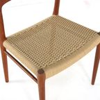 Set 4 Niels Otto Moller Stoelen Model 75 Möller Vintage Papercord thumbnail 14