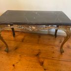 Messing Tafeltje Bijzettafel Salontafel Jaren 60 Louis Seize Stijl Frans thumbnail 17