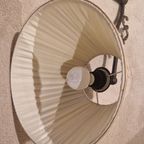 Vintage Schaarlamp, Wandlamp Brons Met Beige Kap thumbnail 5
