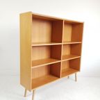 Vintage Eiken Deense Boekenkast | Oak Veneer Danish Kastje thumbnail 6