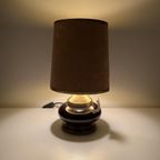 Vintage Tafellamp - Keramiek, Messing - Suede Kap - Tchibo thumbnail 2