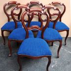 Antieke Stoelen In De Stijl Van Lodewijk Xv. 6 Stuks. thumbnail 4