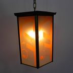 Art Deco Hanglamp Met 6 Glasplaatjes thumbnail 8