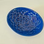 Vintage Puddingschaal Wandbord Blauwe Puddingschaal Wandbord thumbnail 3