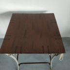 Brocante Hout/Metalen Bijzettafel Plantentafel thumbnail 4