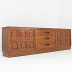 Vintage Brutalist Teak Houten Dressoir Jaren 60 thumbnail 7
