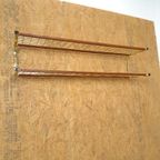 Goudkleurige Wandplank Wandrek Uit Zweden Met Teakhout Nr.5 thumbnail 7