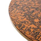 Ronde Eettafel Met Koperen Blad 'driebergen' Vintage thumbnail 19