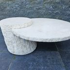 Maitland Smith Designer Salontafel Van Mactan Stone En Travertin thumbnail 11