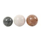 Set Van 3 Grote Gepolijste Bollen Marmer Natuursteen Bal thumbnail 11