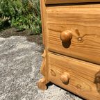 Antieke / Vintage Grenen Ladekast (Commode) thumbnail 11