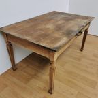 Oude Frans Houten Boeren Eettafel, Keukentafel, Tafel, Tuintafel thumbnail 4
