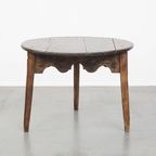 Prachtige Grote Antieke Engelse Pinewood Cricket/ Center Table, Bijzettafel Uit De 19e Eeuw thumbnail 2