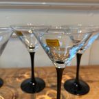 Feestelijke Luminarc Glazen, Zwarte Hoge Voet Martini Glazen Set Van 6 | Kerst thumbnail 2