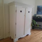 Witte Grote Houten Kast. Opsetims Demi-kast thumbnail 7