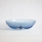Blue Glass Papyrus Bowl By Verlys Verrerie, 1930S thumbnail 4