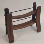 Vintage Eiken Houten Wijnrek Spaans Brutalist Flessenrek thumbnail 16