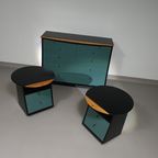 Giorgetti Set 1990 By Umberto Asnago Bed Sidetables / Sidetables / Sideboard With Drawers. thumbnail 15