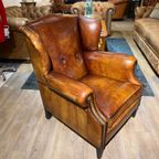 Compacte Schapenleren Fauteuil Lounge Atelier Cognac Bruin thumbnail 3