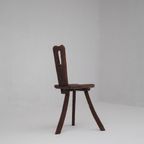 French Brutalist Tripod Chair thumbnail 6