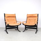 Ingmar Relling Leren Siesta Fauteuils, 1970s thumbnail 4