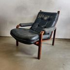 Vintage Lederen Lounge Stoel / Fauteuil / Eenzit thumbnail 8