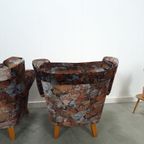Set Bloemen Fauteuils Met Houten Poten thumbnail 15