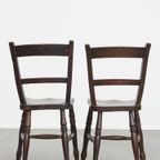 Tijdloze Stijlvolle Set Van 4 Antieke Engelse Oxford Eetkamer/ Keuken Stoelen thumbnail 5