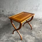 X-Shaped Leg Side Table thumbnail 2