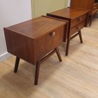 Vintage Teak Fineer Dressoir Lowboard Kast Kastje thumbnail 14