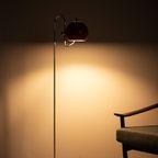 Oranje 70's Vloerlamp Met Verstelbare Bol thumbnail 8