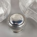 Antieke Parfumset Glas & Zilver thumbnail 6