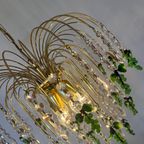 Grote Groene Murano Druiven Kroonluchter Hanglamp Vintage thumbnail 3