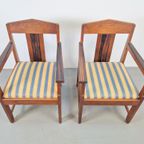 Set 2 Art Deco Fauteuil Amsterdamse School Eiken Ebben ’20 thumbnail 5
