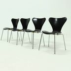Set Of 4 Butterfly Chairs Model 3107 By Arne Jacobsen For Fritz Hansen 1990s thumbnail 4